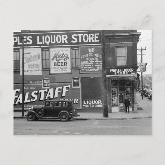 人民の酒屋、1938年 ポストカード (正面)