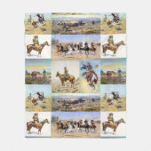 人気があるなカウボーイの西部の芸術 フリースブランケット (正面)