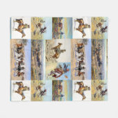 人気があるなカウボーイの西部の芸術 フリースブランケット (正面(横))