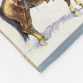 人気があるなカウボーイの西部の芸術 フリースブランケット (角)