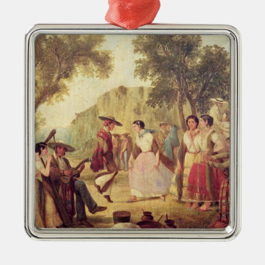 人気があるなダンス メタルオーナメント (正面)