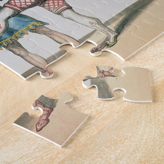 人気があるなパントマイムのGrimaldiそしてアルパカ、 ジグソーパズル (側面)