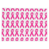 人気があるな乳癌の認識度のピンクのリボンの希望 ラージペーパーバッグ (裏面)