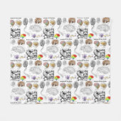 人気があるな人間の脳の解剖学 フリースブランケット (正面(横))