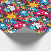 人気があるカラフル漫画スタイル ラッピングペーパー (角)