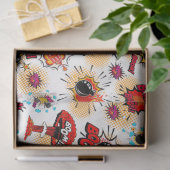 人気があるカラフル漫画スタイル 薄葉紙 (ギフト)