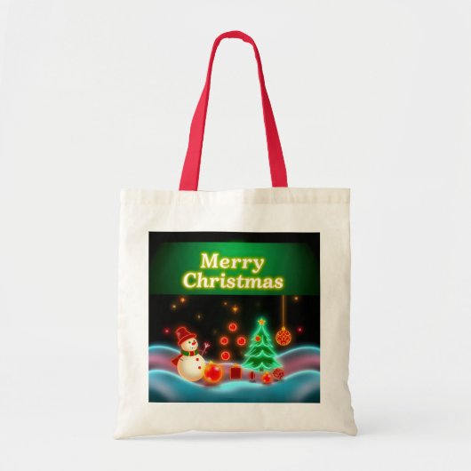 人気があるクリスマスネオンホリデーコレクション トートバッグ (正面)
