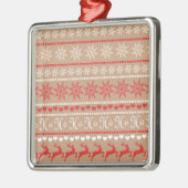 人気があるクリスマス休暇パターン メタルオーナメント (左)