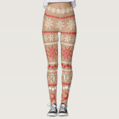 人気があるクリスマス休暇パターン レギンス (正面)