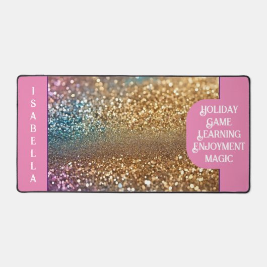 人気があるグリッター光ホログラフィックコレクション デスクマット (正面)