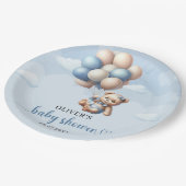 人気があるゾウほこりっぽい青フローラユーカリ ペーパープレート (アングル)