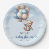 人気があるゾウほこりっぽい青フローラユーカリ ペーパープレート (正面)