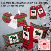 人気があるトレンディーレッドグリーンブラックプレイド ラッピングペーパーシート