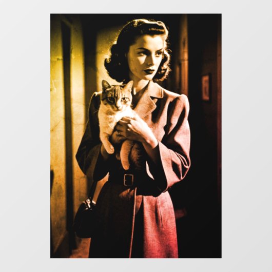 人気があるハロウィン熱狂するキャットレディ ウィンドウサイン (シート)