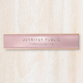 人気があるバラ金ゴールドグリッタープロフェッショナルモダングラム サインプレート (正面)