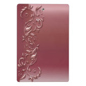 人気があるバラ金ゴールド華美デザイン ミニクリップボード (裏面)