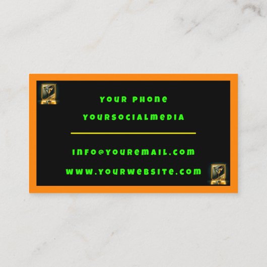 人気があるパーティータイムネオンパーソナライズされたプロフェッショナル 名刺 (裏面)