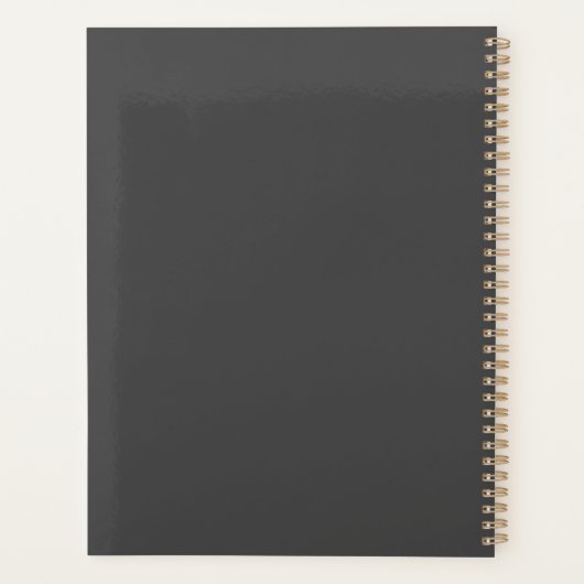 人気があるフォントグレイプロフェッショナルミニマル プランナー手帳 (裏面)