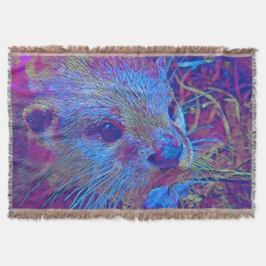 人気がある動物 – カワウソ1 スローブランケット (正面)