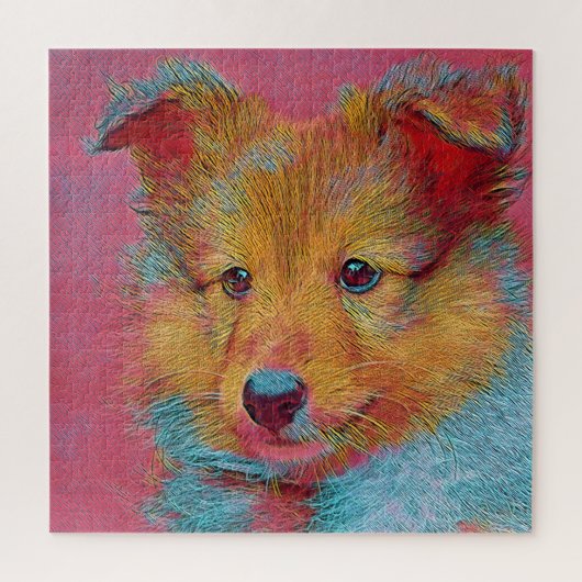 人気がある動物 – 子犬 ジグソーパズル (縦)