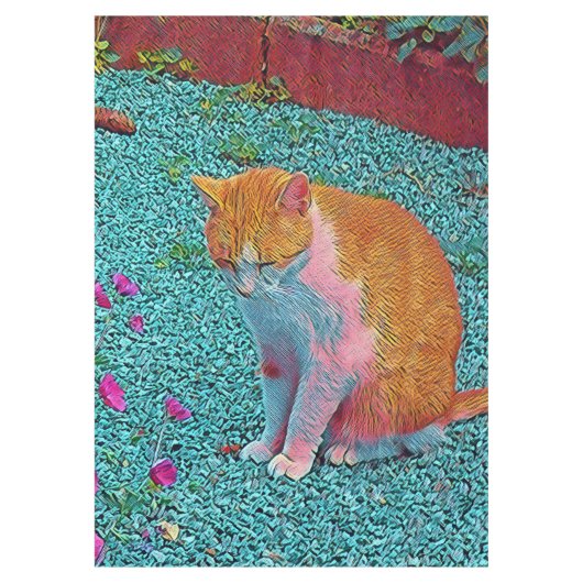 人気がある動物 – 猫 テーブルクロス (正面)