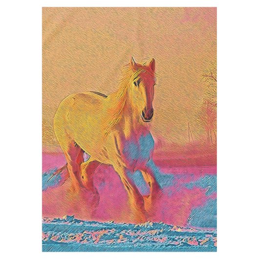 人気がある動物 – 馬1 テーブルクロス (正面)