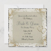 人気がある旧エレガント紙結婚式招待状 招待状 (正面)