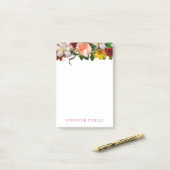 人気がある水彩フローラテンプレートバラ花 ポストイット (デスク上)