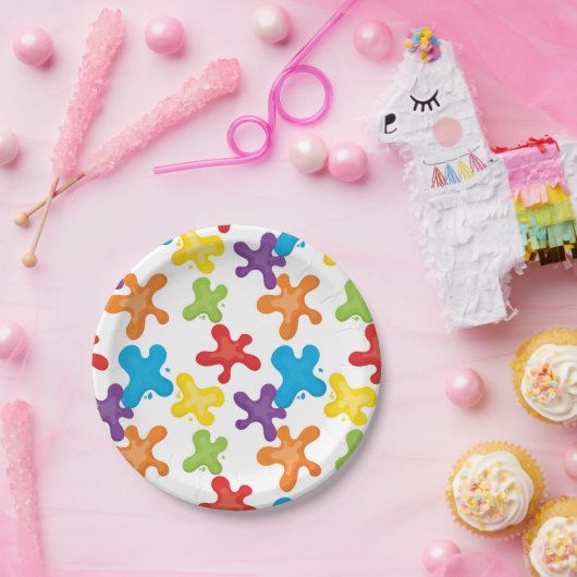 人気がある絵を描スプラッシュアーティストパーティー紙プレート ペーパープレート (パーティー)