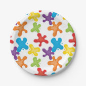 人気がある絵を描スプラッシュアーティストパーティー紙プレート ペーパープレート (正面)