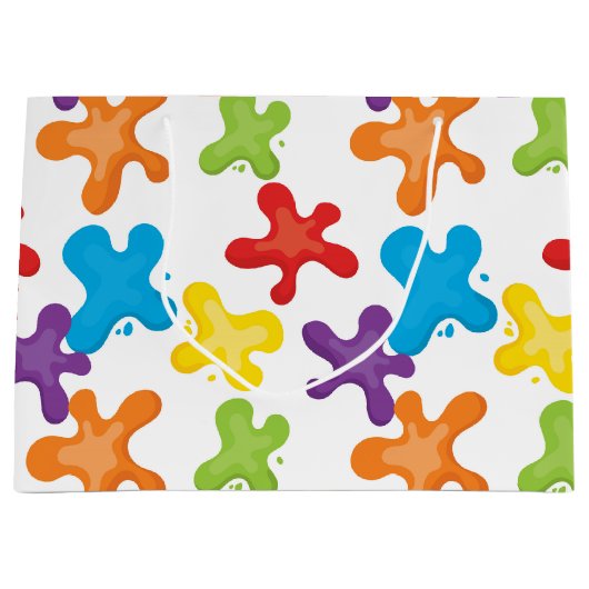 人気がある絵を描スプラッシュパーティー抱き枕 ラージペーパーバッグ (正面)