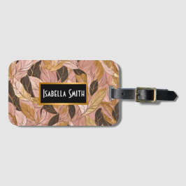 人気がある赤面ピンク金ゴールドボホ葉コレクション ラゲッジタグ