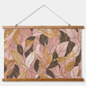 人気がある赤面ピンク金ゴールドボホ葉コレクション 吊り下げ型タペストリー (正面2)