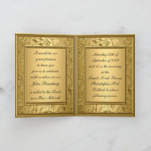 人気がある金ゴールドバー(ユダヤ教の)バル・ミツバー式 サンキューカード (内部)