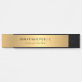 人気がある金ゴールドルックグラマモダンテンプレート サインプレート (正面)