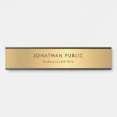 人気がある金ゴールドルックグラマモダンテンプレート サインプレート (正面)