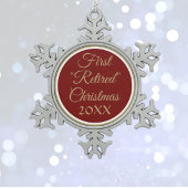 人気がある!最初の退職したクリスマス飾り スノーフレークピューターオーナメント