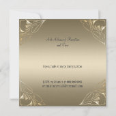 人気でエレガントなコーヒー結婚式招待状 招待状 (裏面)