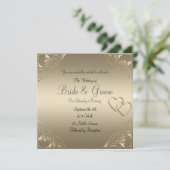 人気でエレガントなコーヒー結婚式招待状 招待状 (スタンド正面)