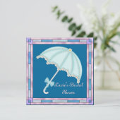人気のウェディングシャワー招待状　傘付き 招待状 (スタンド正面)