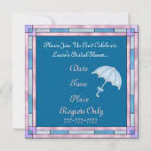 人気のウェディングシャワー招待状　傘付き 招待状 (裏面)