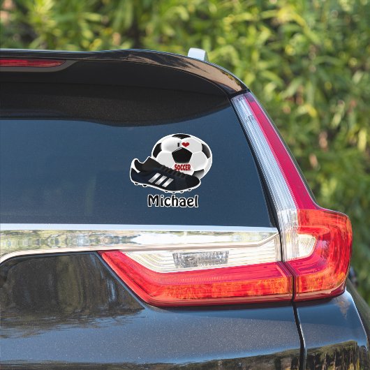 人気のサッカーデザインテンプレート シール (車体側面)