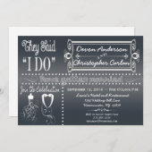 人気のチョークボード招待状のみ 招待状 (正面/裏面)