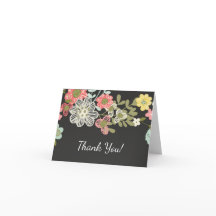 人気のブラックボード 花の感謝を伝えるカード