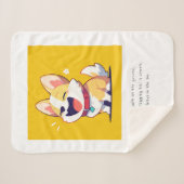 人気のペットフリース毛布&スロー シェルパブランケット (正面(横))