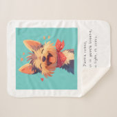 人気のペットフリース毛布&スロー シェルパブランケット (正面(横))