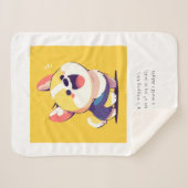 人気のペットフリース毛布&スロー シェルパブランケット (正面(横))