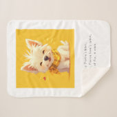 人気のペットフリース毛布&スロー シェルパブランケット (正面(横))