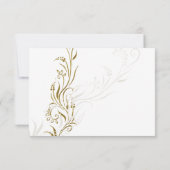 人気のホワイトウェディング出欠確認 出欠カード (裏面)