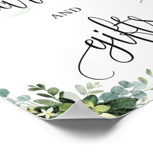 人気の多肉種ユーカリプタスカードとギフトサイン ポスター (角)